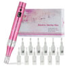 Microneedling Pen M1 Professional TBPHP Wireless Dermapen,7 Speed Levels 0.25-2.5mm Adjustable (Pink)
