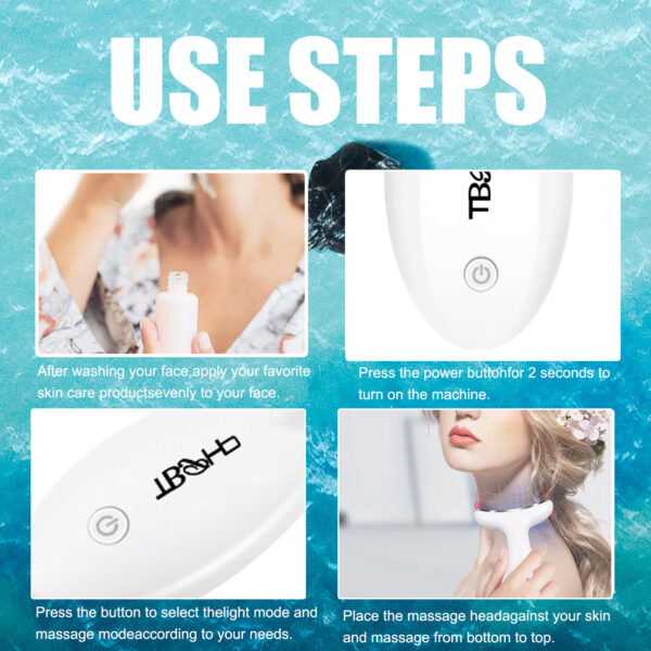 6 TBPHP Facial Massager - LED Vibration Face & Neck Device